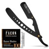 100 BLADES + Facón Professional Classic Straight Edge Barber Razor