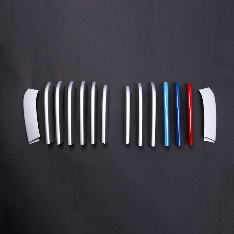 14pcs/set ABS Matte Front Grill Sequins Frame Cover Trim For