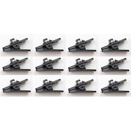 12Pcs Black Oxygen Tube Clips, Hose Holder Clip, Ear Protectors for Oxygen Tubing for Hats Caps Nasal Oxygen Tube Supplier Oxygen Cannula Holder Accessories, Oxygen Tubing Accessories，Respiratory Aids