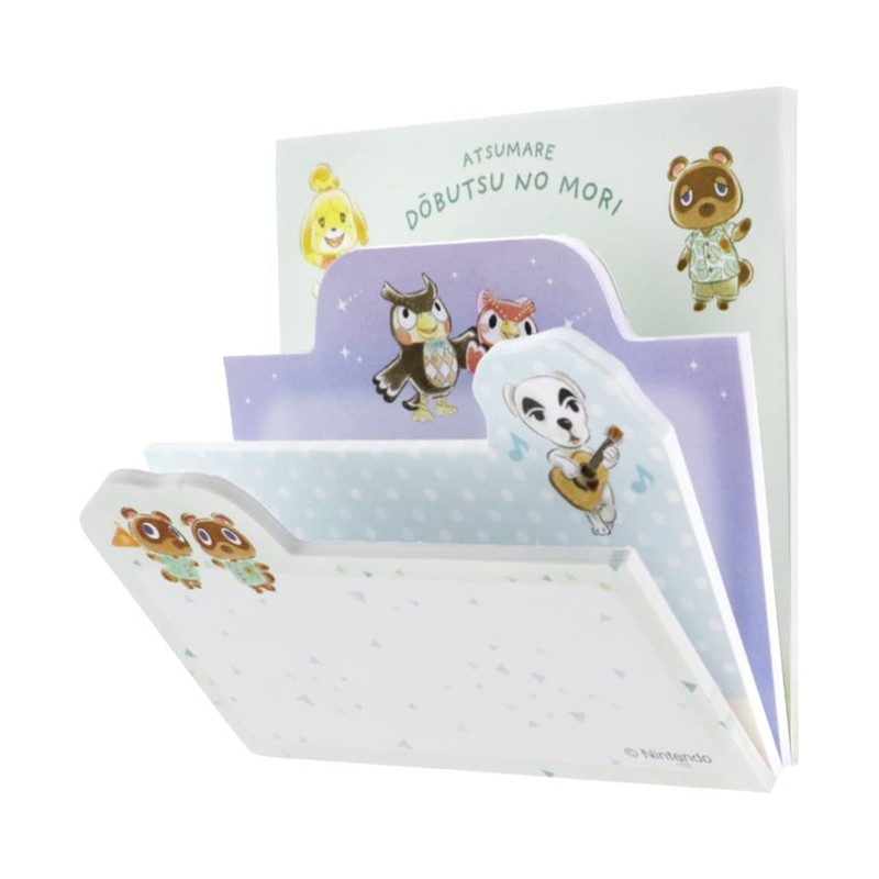 Sunstar Stationery Atsume Animal Crossing Sticky Notes, Die Cut Blocks,