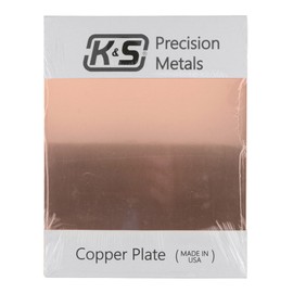 K & S 6604 Copper Etching Plates, 0.050" Thick x 8" Wide x 10" Long, 1 Piece, Made in The USA