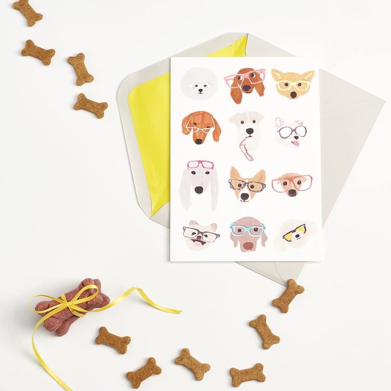 Papyrus Blank Card (Dogs with Glasses)