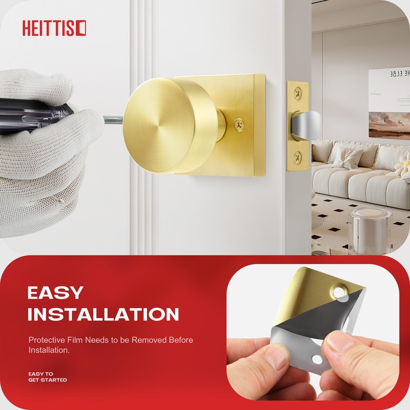 Heittis 2 Pack Front Door Lock Set,Front Door Entry Knobs