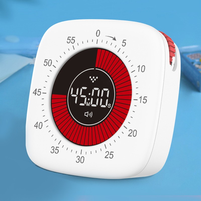 Digital Visual Timer Rechargeable 60 Minute Countdown Kids Study Desk