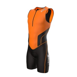 Sparx X Triathlon Suit Men Racing Tri Cycling Skin Suit Bike Swim Run (Orange, 3XL)