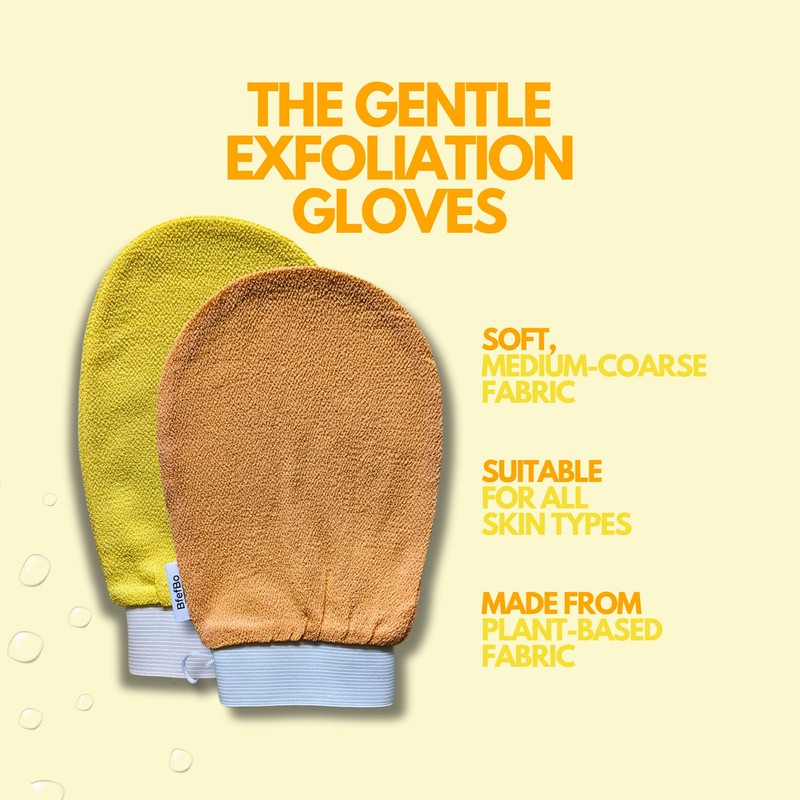 BfefBo Body Exfoliating Glove, Bath & Shower Mitt, Body scrub,