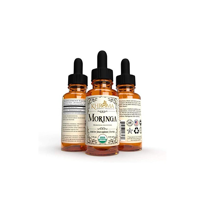 Organic Moringa - 2 oz Liquid in a Glass Bottle