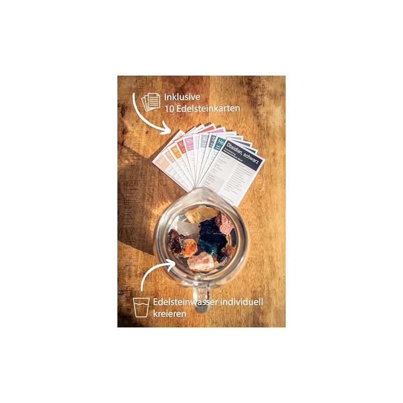 Lebensquelle Plus Wassersteine Premium Mischung | 10 Stck beliebte Steine