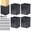 WOCEPU Stainless Steel Adjustable (Range 3.3"-6") Post Protector, Protects Wooden