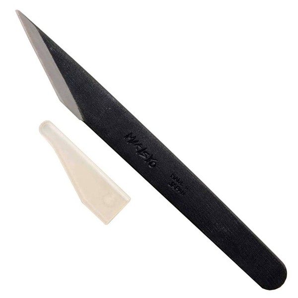 Miki Shokimono Small Blade Black Carving Knife for Left Hand, Maximum Length Approx. 7.1 inches (180 mm), Blade Length: Approx. 2.0 inches (50 mm), Yasuki Steel
