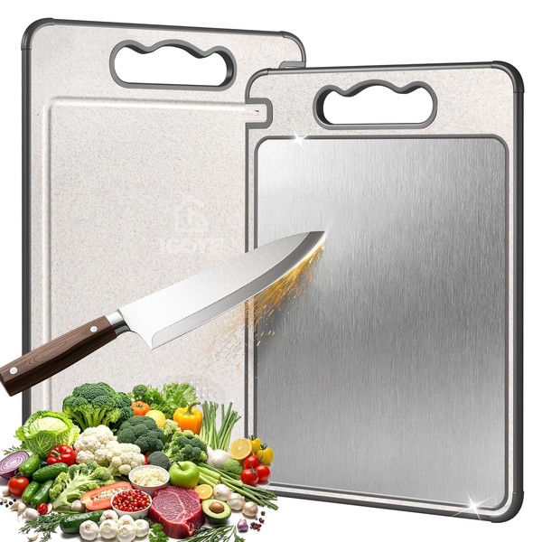 Titanium Cutting Board, Double Sided Chopping Board for Kitchen, Non