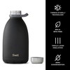 S'well Stainless Steel Roamer Bottle, 64oz, Onyx, Triple Layered Vacuum