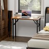 TEMI Small Computer Desk Folding Table - 35.8" Foldable Office