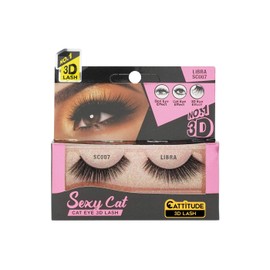 CATTITUDE 3D LASHES Libra Sexy Cat False Eyelashes, Lightweight & Reusable, Cruelty-Free