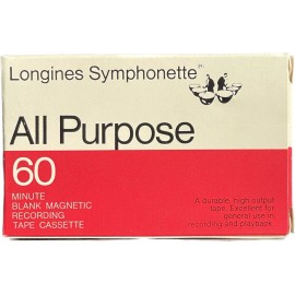 Longines Symphonette Blank Cassette Tape Vintage Longines Symphonette All Purpose Magnetic 60 Min