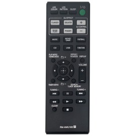 RM-AMU163 Replaced Remote fit for Sony Home Audio Bookshelf AV Receiver LBT-GPX77 LBT-GPX55 MHC-GPX88 MHC-GPX77 MHC-GPX55 MHC-GPX33 Shake-7 HCD-SHAKE5 HCD-SHAKE6D HCD-GPX33 HCD-GPX55 HCD-GPX77