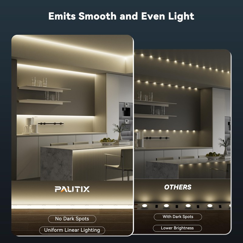PAUTIX 5mm COB LED Strip Light 16.4ft/5m 4000K Natural White