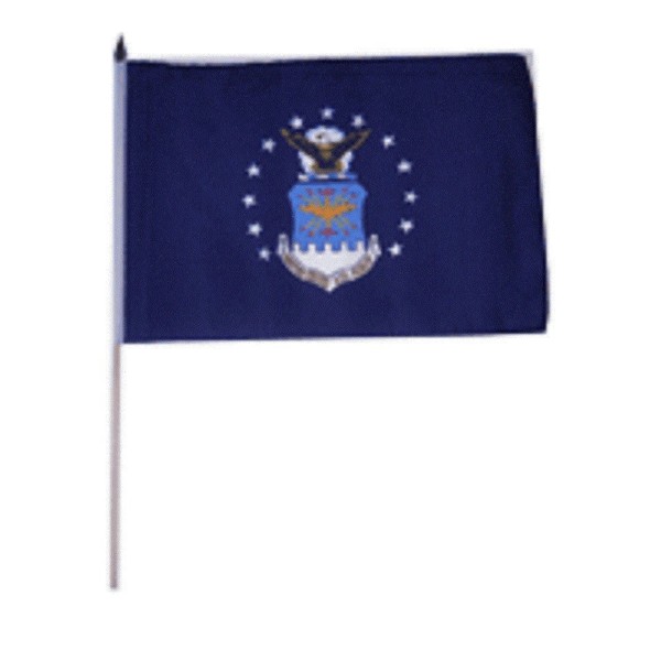 Air Force Emblem 12"x18" Stick Flag (6)