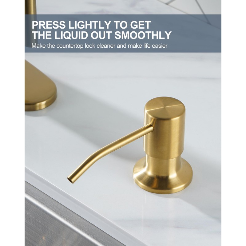 WOWOW Kitchen Faucets with Pull Down Sprayer, Gold Kitchen Faucet