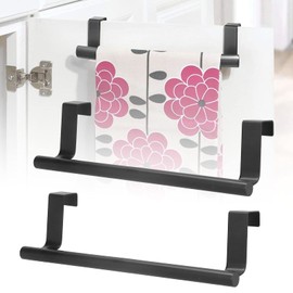 2pcs Over The Door Towel Rack, Towel Rack for Door Hanging Over Cabinet Door Towel Bar Hand Towel Holder Kitchen Towel Holder Over Cabinet Door for Bathroom Kitchen Living Room Bar Holder Cupboard