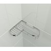SANLIV Chrome Corner Shower Caddy, Corner Soap Dish, Solid Brass