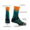 APRIME Men's Women's Hiking Crew Cushioned Socks for Trail Running,