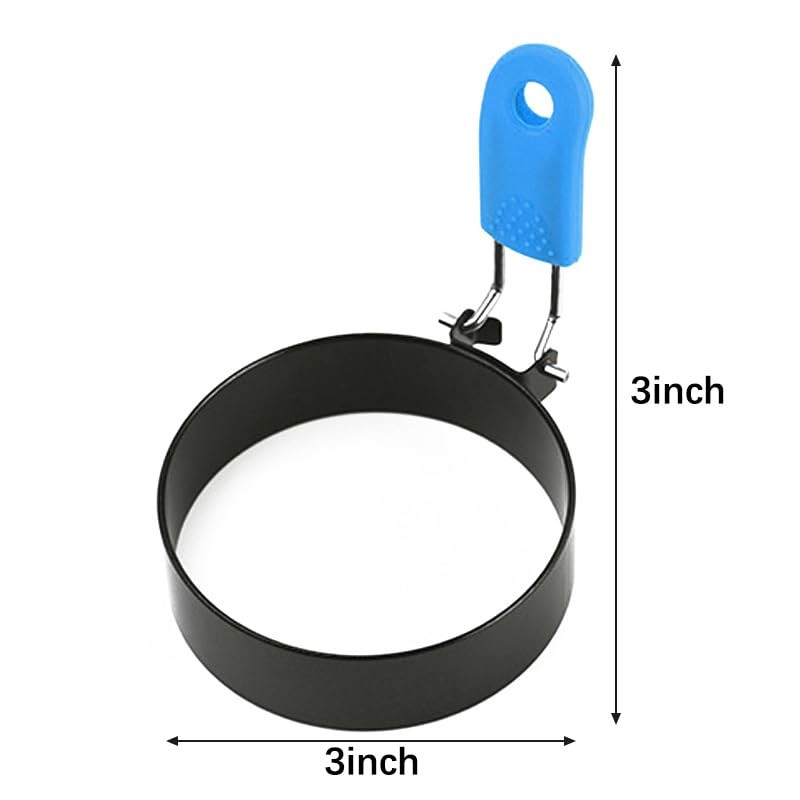 4pcs Egg Rings for Frying, Stainless Steel Egg Rings with