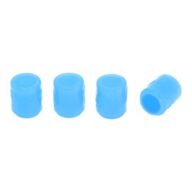Partuto 4 Pcs Cattle Pattern Tire Valve Stem Caps for Car Truck Motorbike Bicycle Tyre Valve Dust Covers Decorative Polystyrene Blue 8x17mm