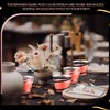 Gejoy 100 Pcs 9 oz Rimmed Swirl Plastic Cups Disposable