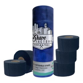 The Shave Factory Papel Cuello Negro. 500 Tiras. Barbería. Shave Factory