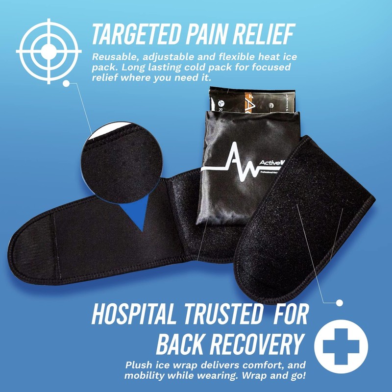 ActiveWrap Lower Back Ice Pack - Cold/Hot Therapy for Back