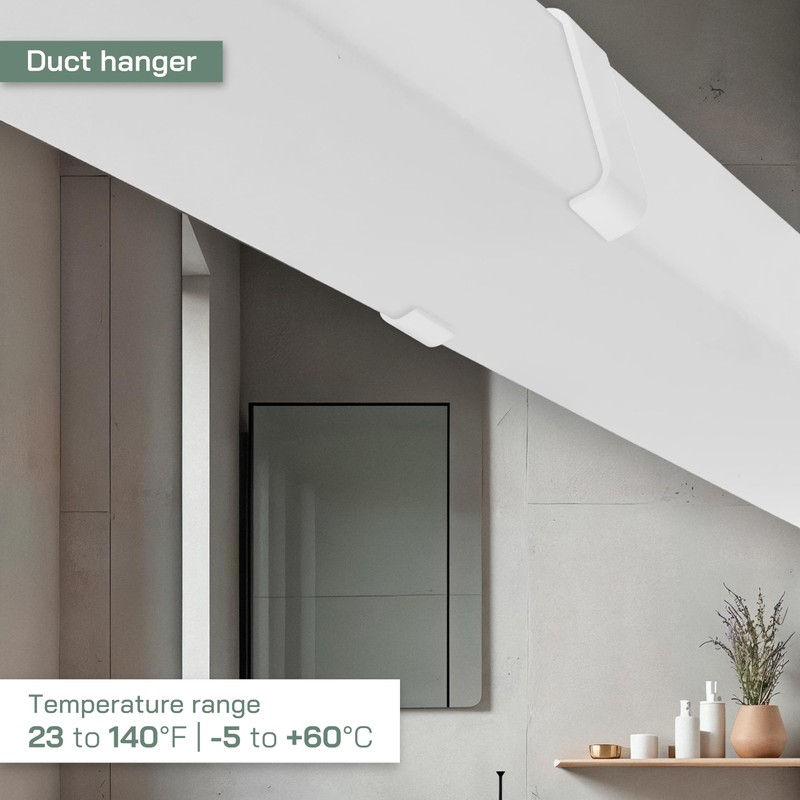 Vent Systems 2 Pack 110 x 55mm Plastic Wall Mount