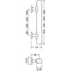 TRUSCO HBIT300-SO Vertical Mini Handrail, 1.4 x 11.8 inches (35