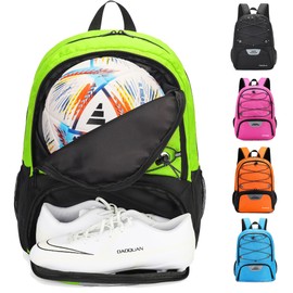 Hsmihair Youth Soccer Bag-Soccer Backpack&Backpack for Football Basketball,with Ball Compartment Separate Cleat Package
