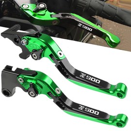 FREAXLL Z900 207-2021 Motorcycle Brake and Clutch Levers Set Folding Brake Levers Extendable for Z900 Z 900 ER6F V.ersys 650 1000 2017 2018 2019 2020 2021- Green/Black