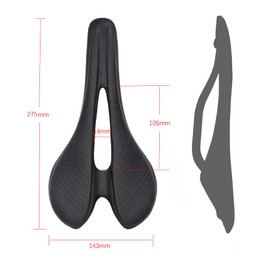 Hliya Carbon Bicycle Saddle Mountain Bike Saddle/Racing Saddle, Ultralight Non-Slip and Breathable MTB Saddle