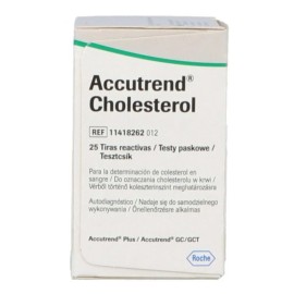 Tiras Reactivas Accutrend Colesterol Caja Con 25 Tiras