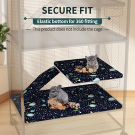 YKD Fitted Liners for Ferret Nation, Critter Nation Cage Accessories Kit, for Ferrets, Chinchillas, Rats, Fancy Rat & Other Small Animals (Single Unit Set - A)