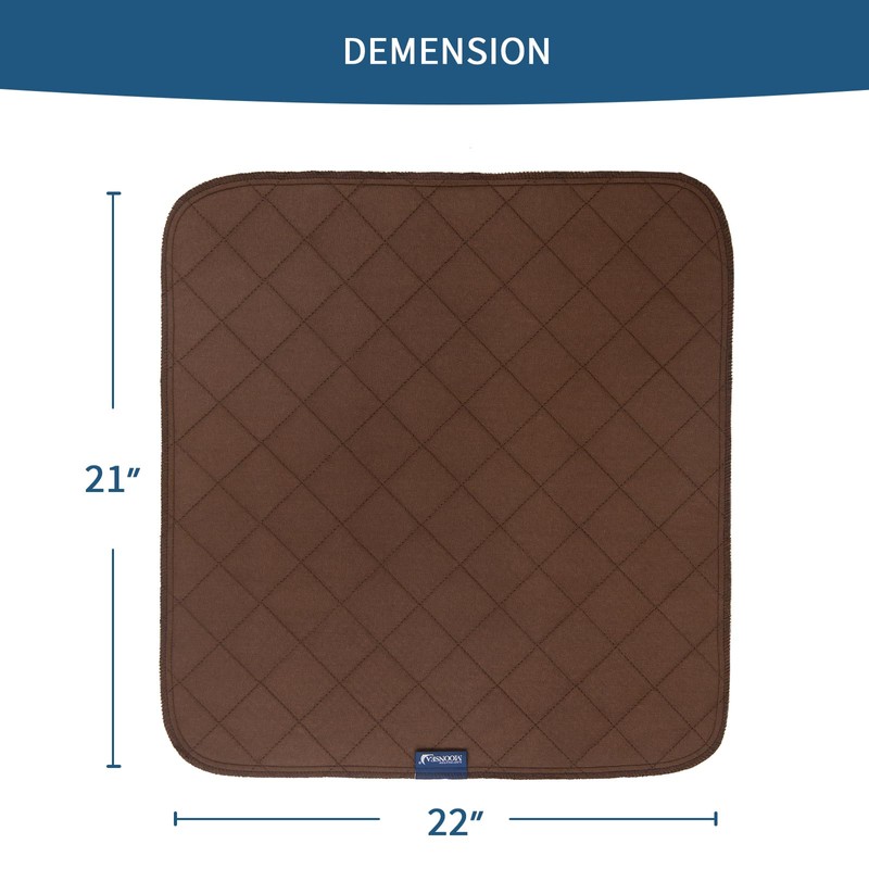 Waterproof Incontinence Chair Pads, 22" x 21" Wheelchair Reusable Seat
