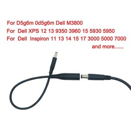 FASTELECTRIC 7.4mm to 4.5mm Connector for Dell Laptop Charger Adapter, 1 Inch, Black, Indoor Use, Compatible with Dell Laptops