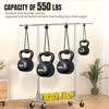 VIPLEEO Clothing Garment Rack Capacity 550LBS Rolling Clothes Rack on