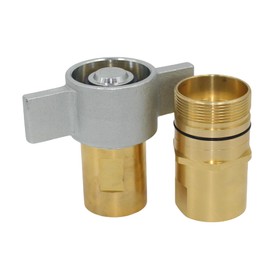 1-1/4" NPT Wet-Line Wing Nut Heavy Duty Hydraulic Quick Disconnect Coupler/Coupling Set Hydraulic Quick Connect for Live Bed Dump Trailer Hydraulic Systems