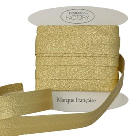designers-factory 5m Gold or Silver Lurex Bias Binding High Quality Gold