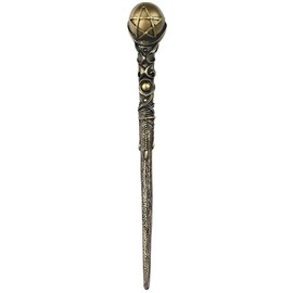 ICE ARMOR 9.75" Long Wand with Pentagram Statue Sculpture Ornament Decoration Home/Room Decor Ideas for Housewarming, Holidays and Birthdays Great Collectible Addition