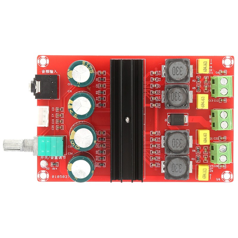 DC12-24V High Power 2*100W Dual Channel Digital Amplifier Audio Board