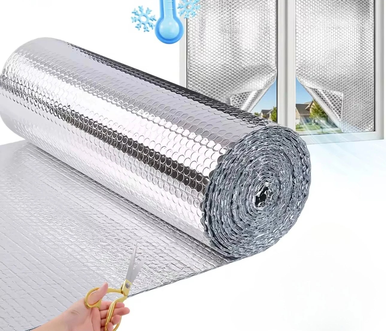 StepTidy Window Insulation Film – Double-Sided Aluminum Foam for Sun Blocking, Home & Travel Storage