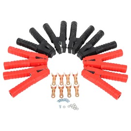 ANPART 8 PCS Jumper Cable Clamps 500A Heavy Duty Pure Copper Alligator Clips Jumper Cables Boost Clamp