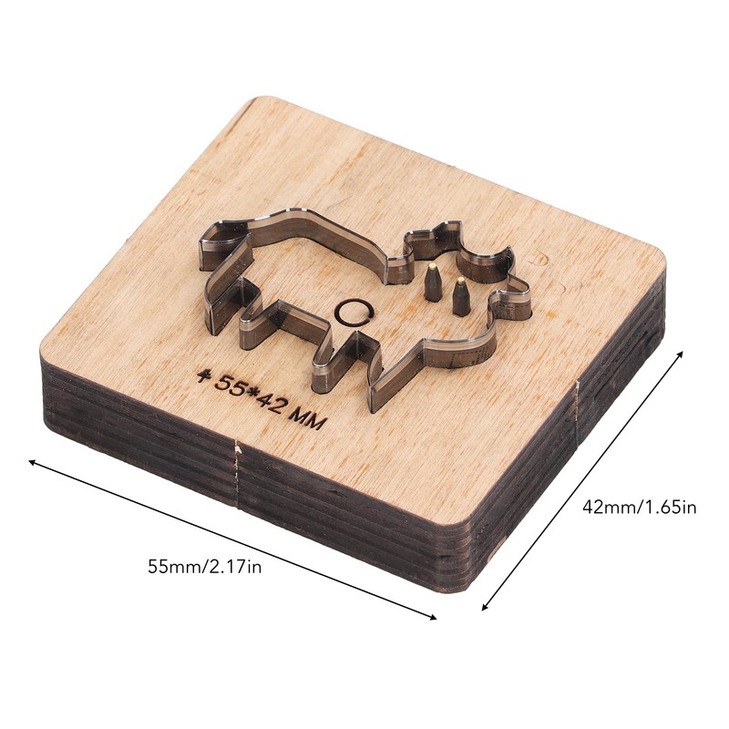 Cutting Die Cow Shape 55x42mm Leather Punching Mold Alloy Steel