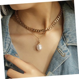LABRIMP Choker Necklace Pearl Pendant Elegant Baroque Style Fashionable and Chic Perfect for Party Necklace