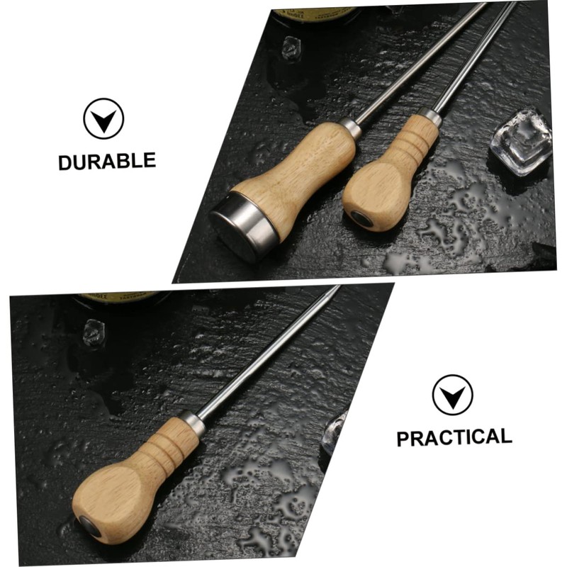 Ciieeo 2pcs Bar Ice Pick Ergonomic Handle Ice Remover for